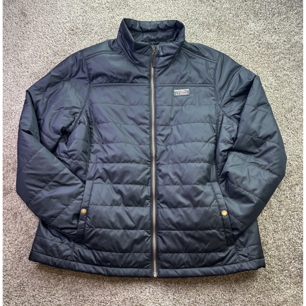 LL BEAN Women's Size XL Mountain Classic Puffer Jacket Coat Black NEW
